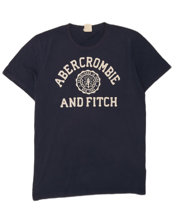 Camiseta masculina Abercrombie & Fitch Muscle Graphic Top 2XL algodão azul marinho