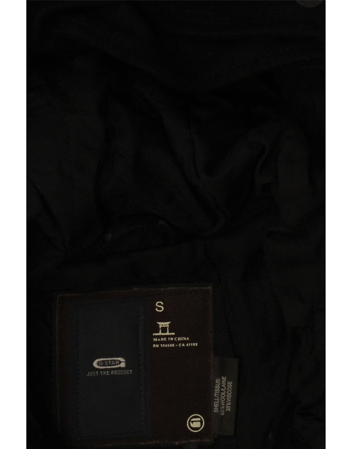 Jaqueta parka feminina com capuz G-STAR UK 10 pequena lã preta