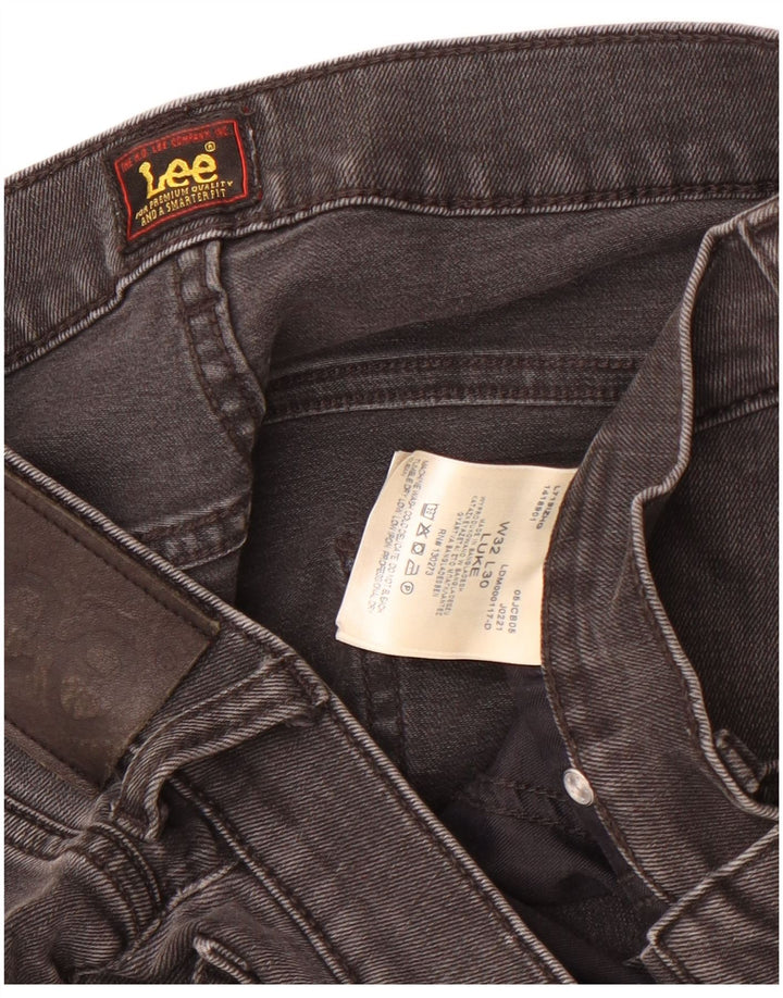 Lee Mens Luke Slim Jeans W32 L30 Algodão Cinza