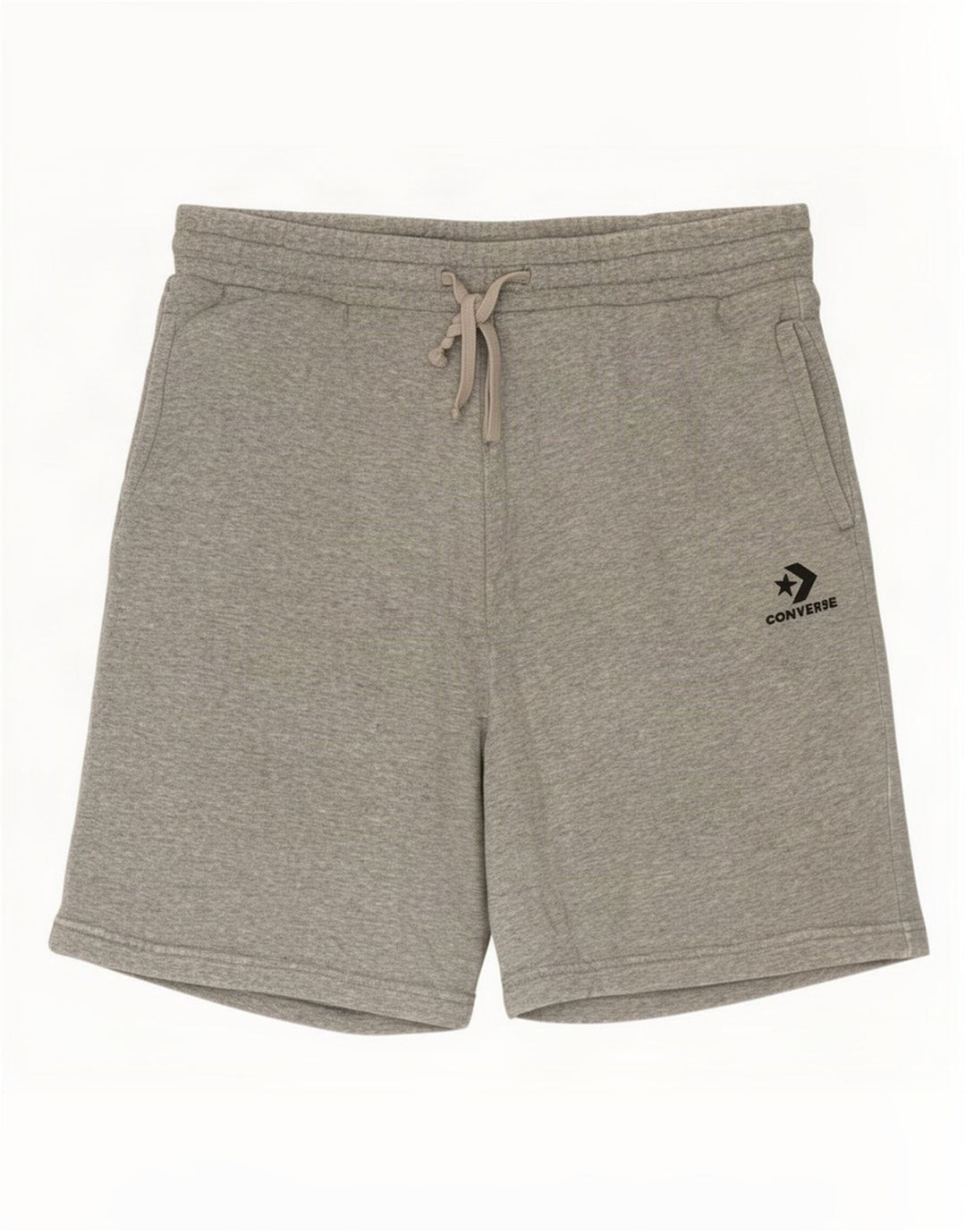 Shorts esportivos masculinos Converse algodão manchado cinza médio