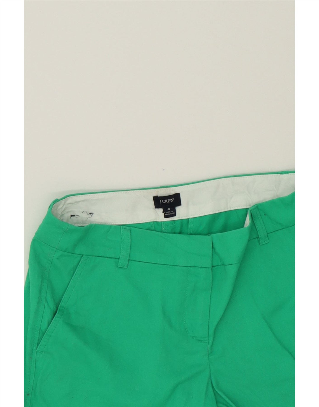 J. CREW Womens Chino Shorts US 0 XS W32  Green Cotton Vintage J. Crew and Second-Hand J. Crew from Messina Hembry 