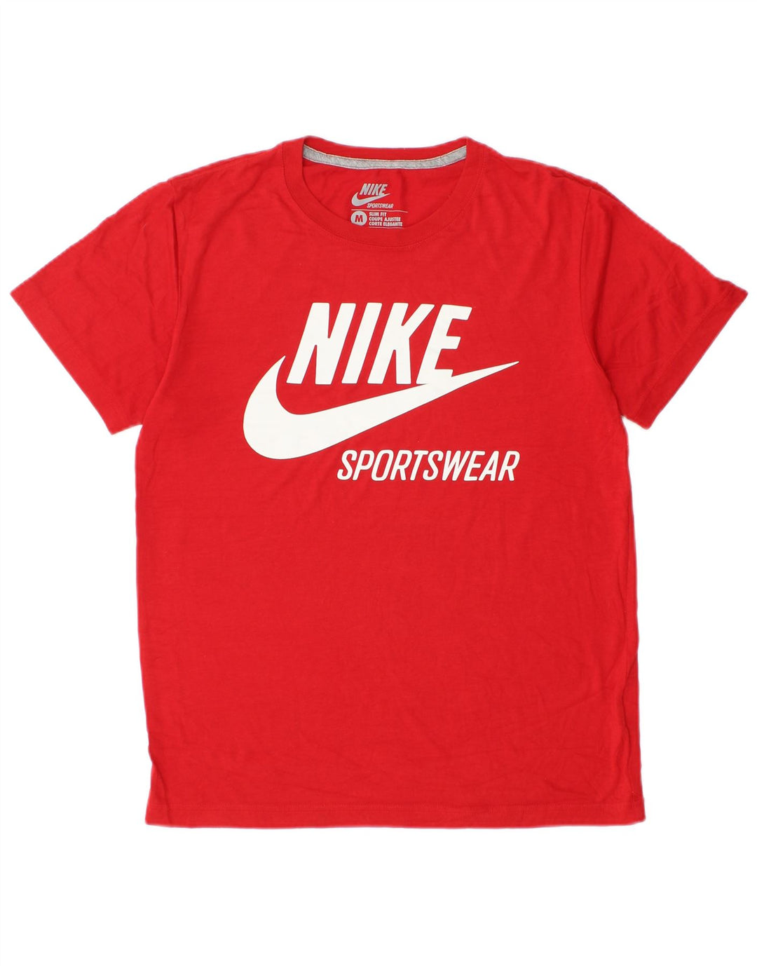 Camiseta Nike Masculina Slim Fit Graphic Top Médio Vermelho