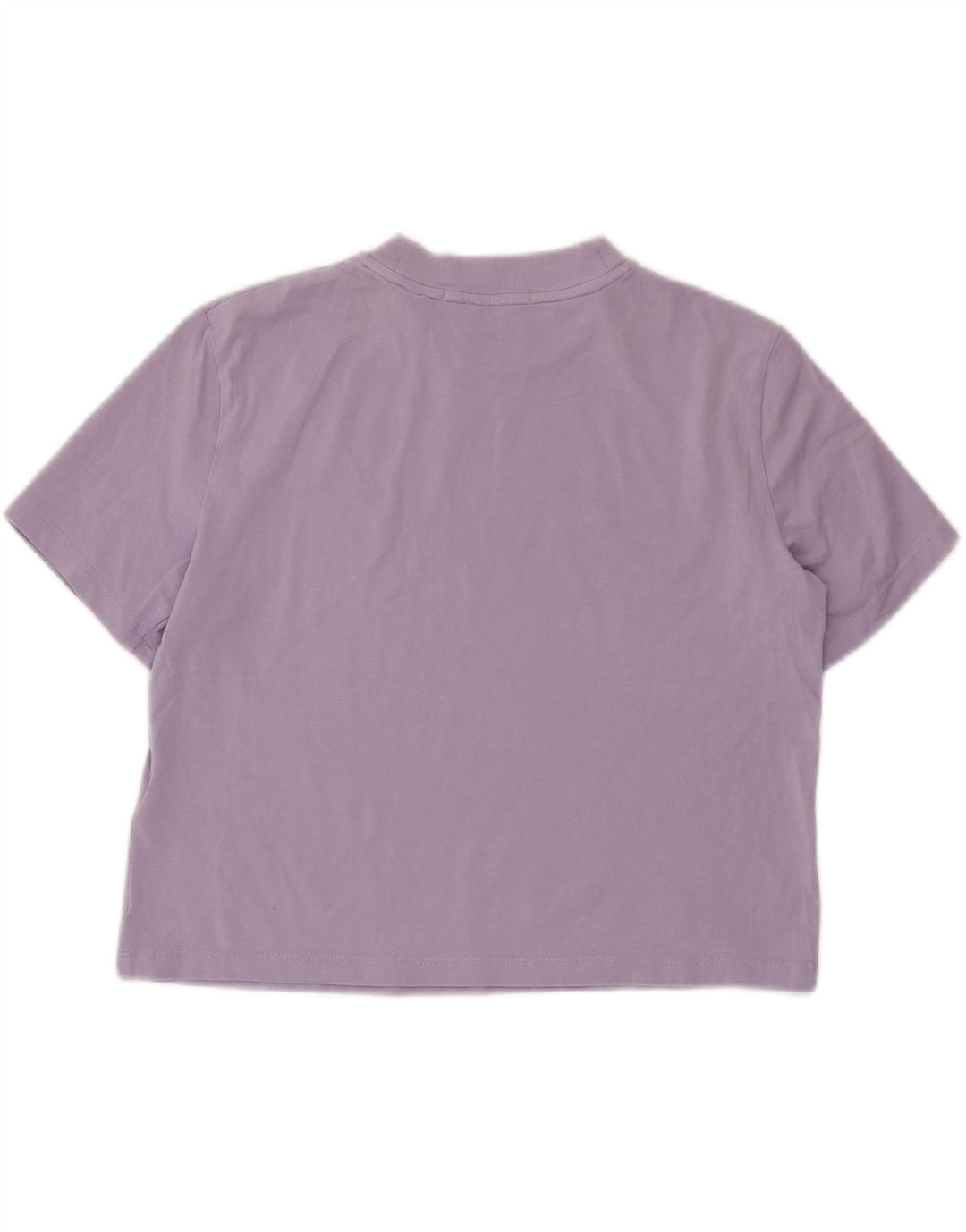 Camiseta feminina CALVIN KLEIN JEANS crop top Reino Unido 10 algodão roxo pequeno
