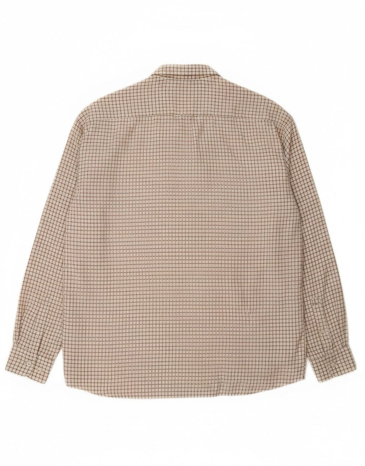 Camisa masculina FILA XL Off White Check Cotton