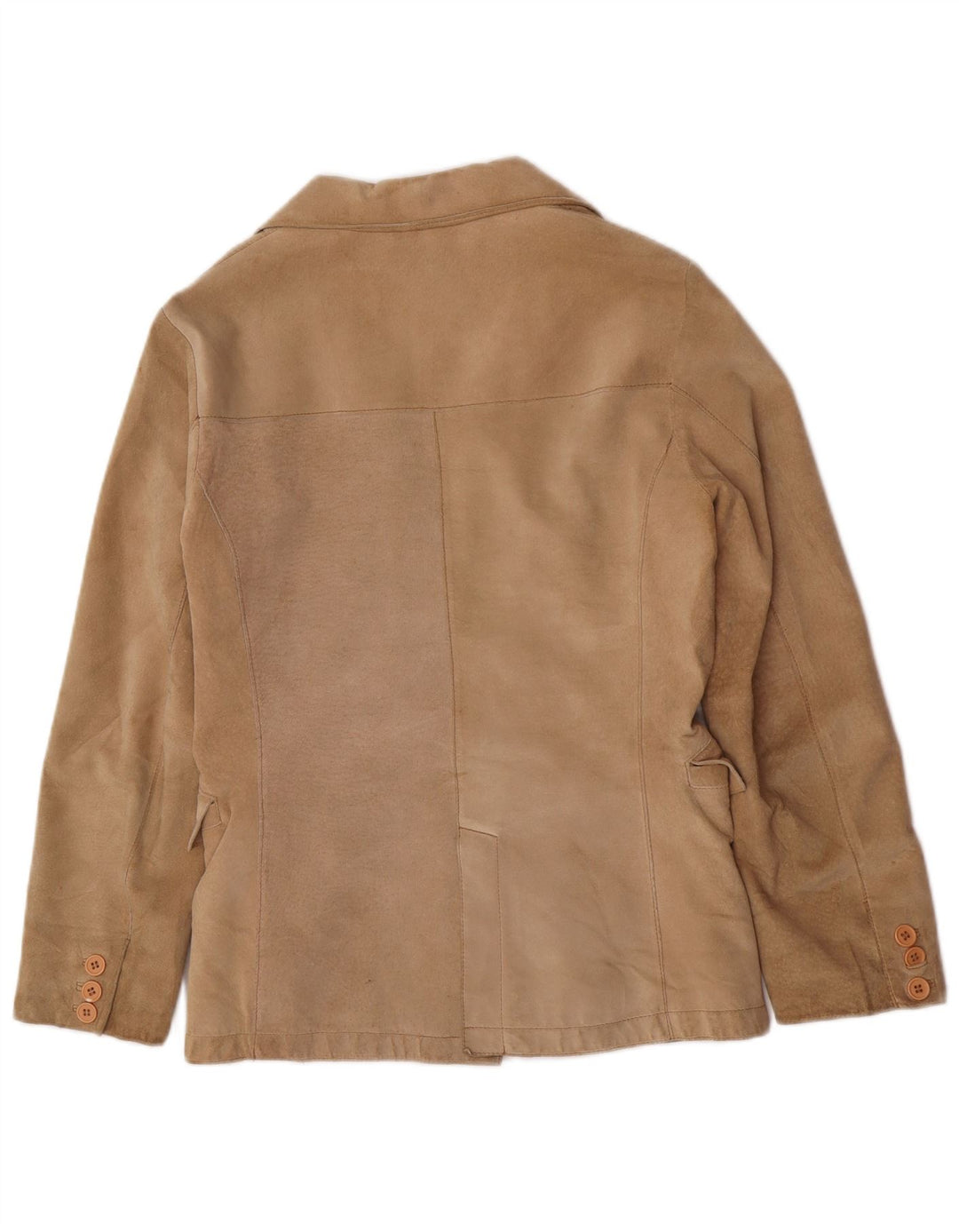 Jaqueta blazer feminina de camurça com 2 botões Conbipel IT 48 XL couro bege