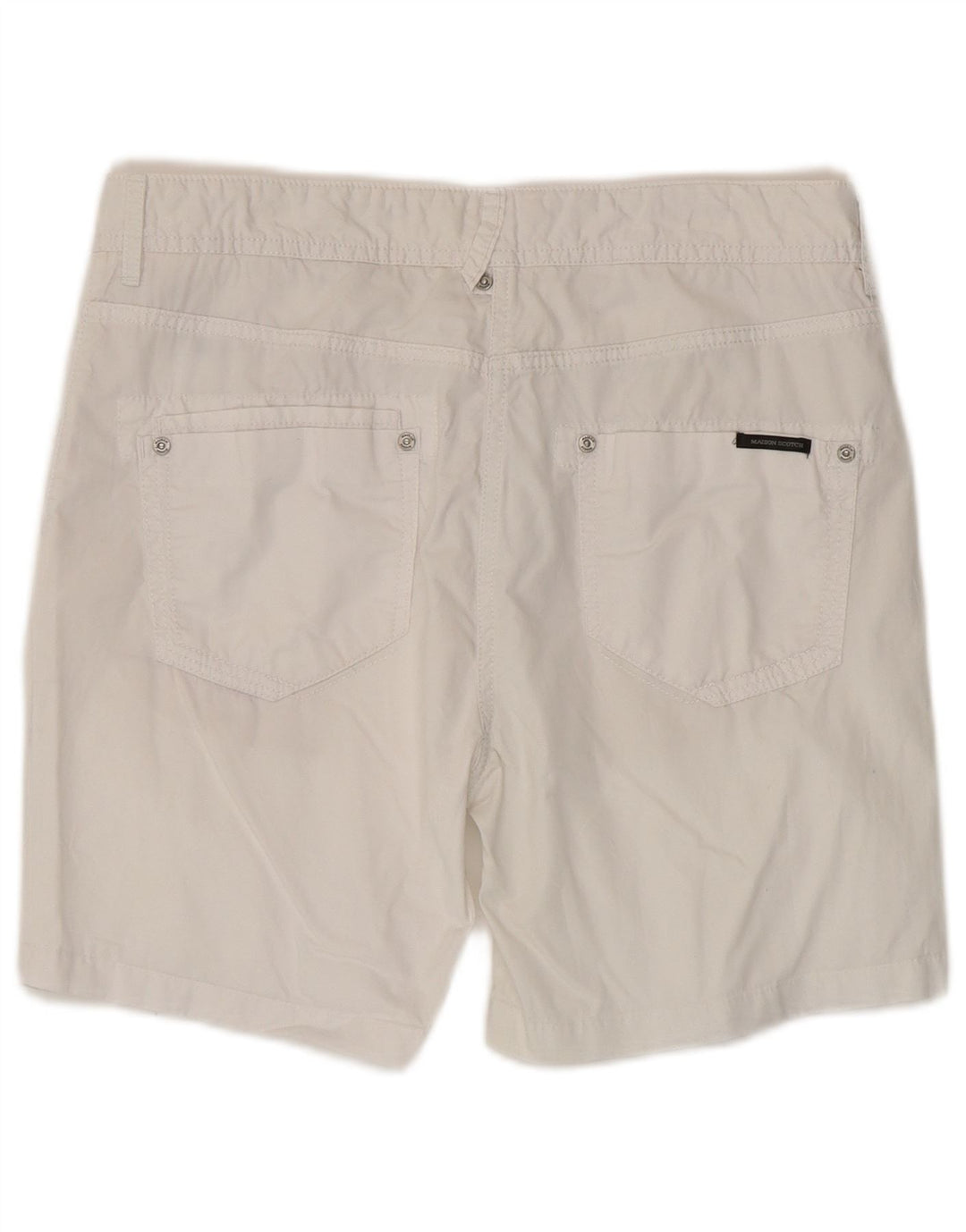 Maison Scotch Shorts feminino casual W27 pequeno algodão branco