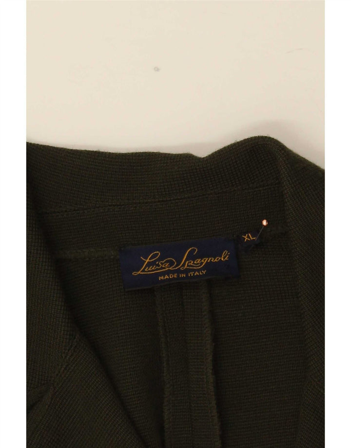 Jaqueta blazer feminina Luisa Spagnoli com 1 botão Reino Unido 18 XL verde
