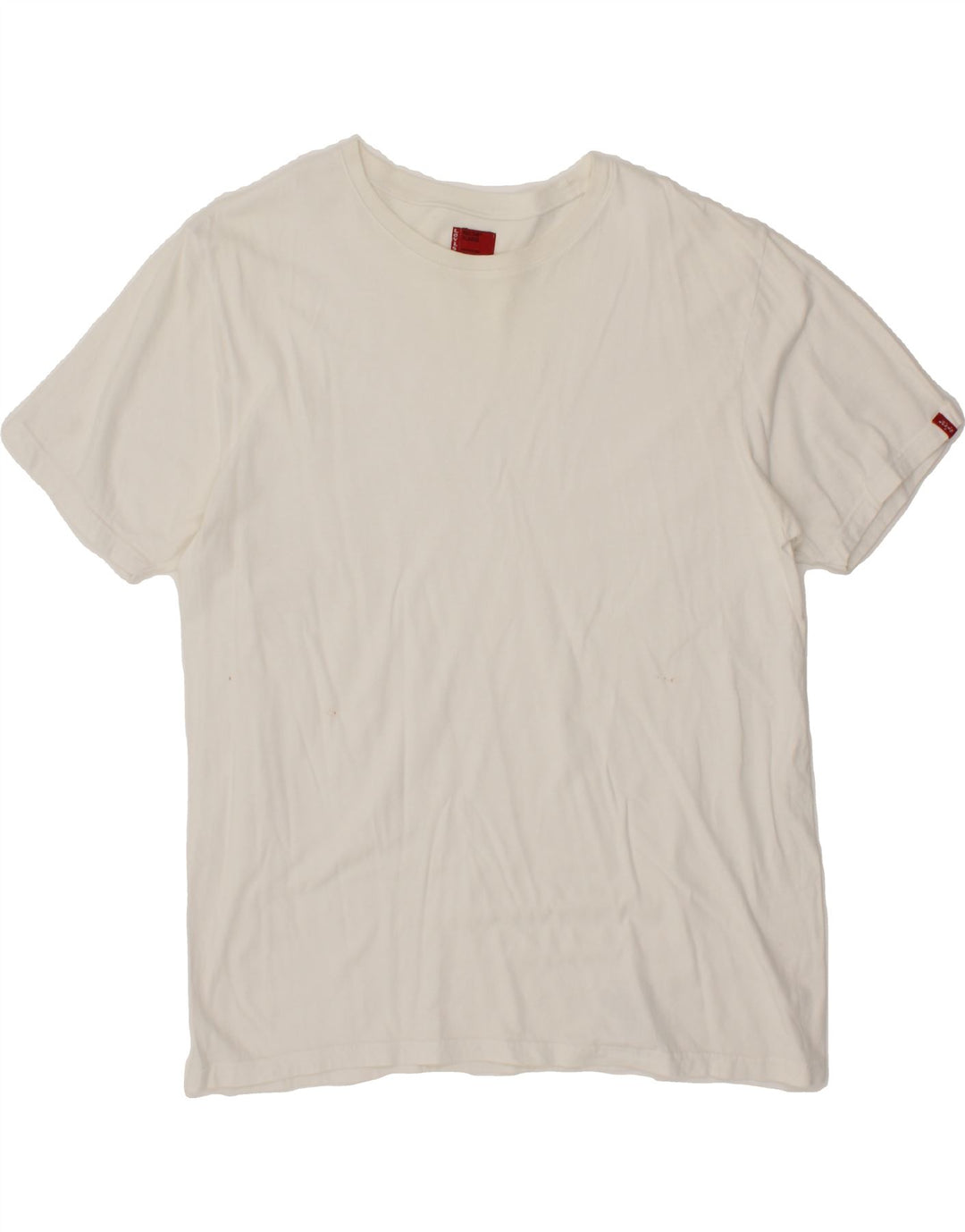 LEVI'S Womens T-Shirt Top UK 18 XL White Cotton Vintage Levi's and Second-Hand Levi's from Messina Hembry 
