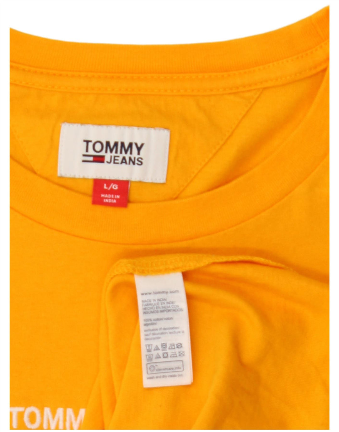 Camiseta masculina TOMMY HILFIGER grande algodão amarelo