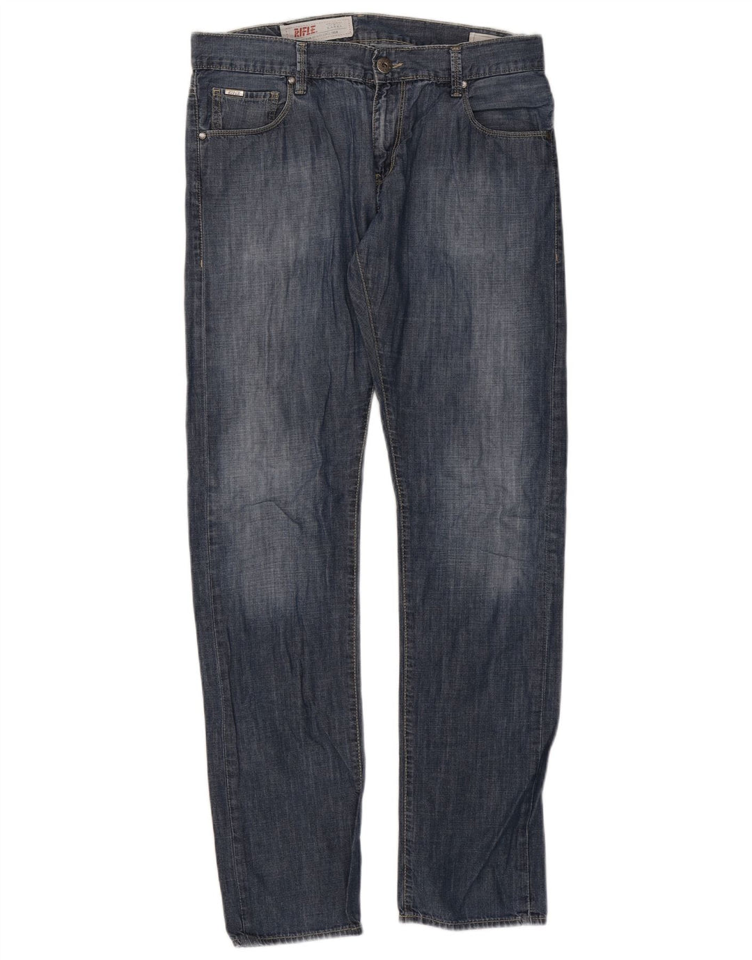 Rifle Mens Straight Jeans IT 48 Médio W34 L34 Azul Algodão