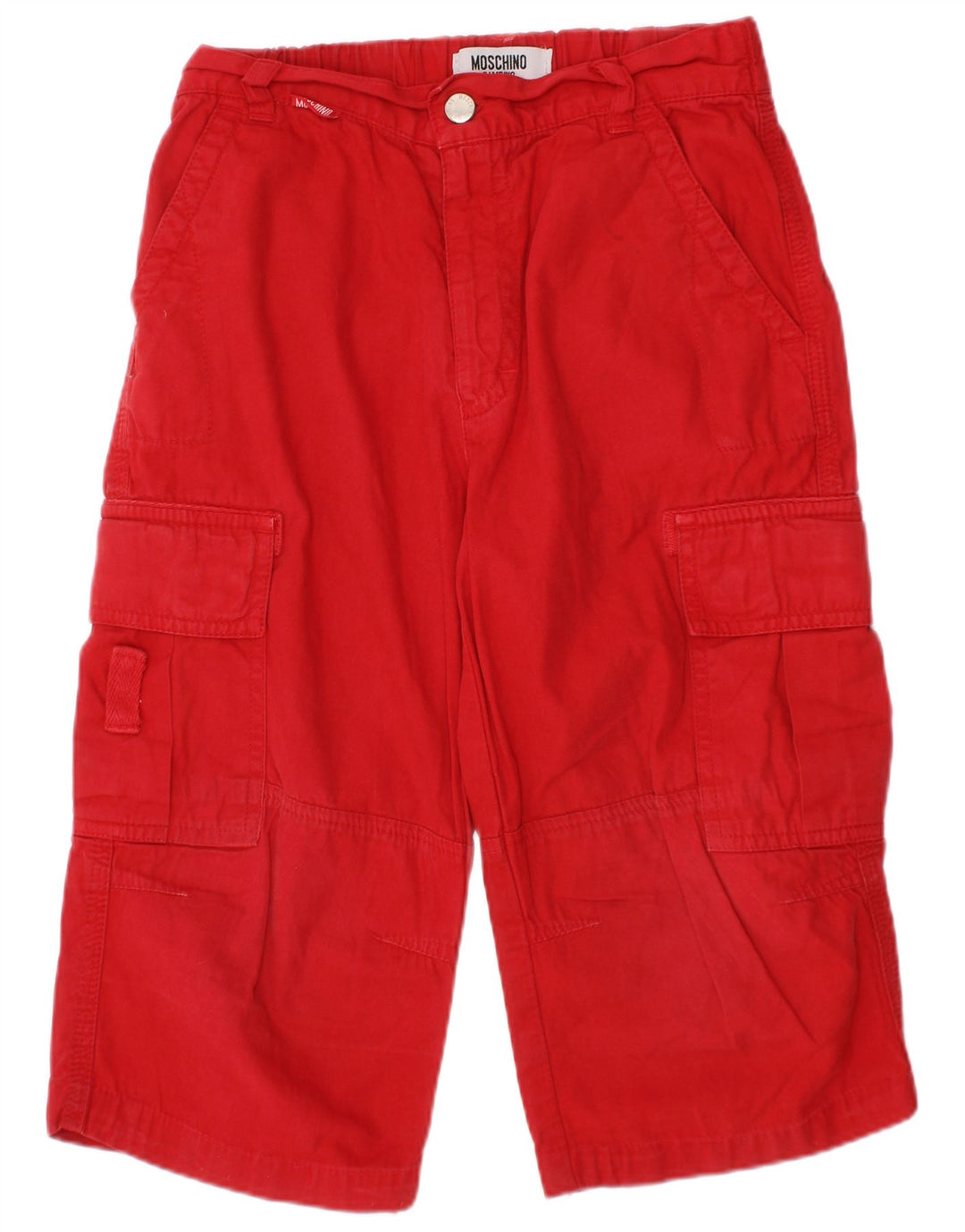 Bermuda Cargo Moschino Boys 4-5 Anos W22 Algodão Vermelho