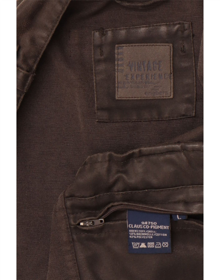 Jaqueta utilitária masculina ENGBERS UK 40 grande algodão preto