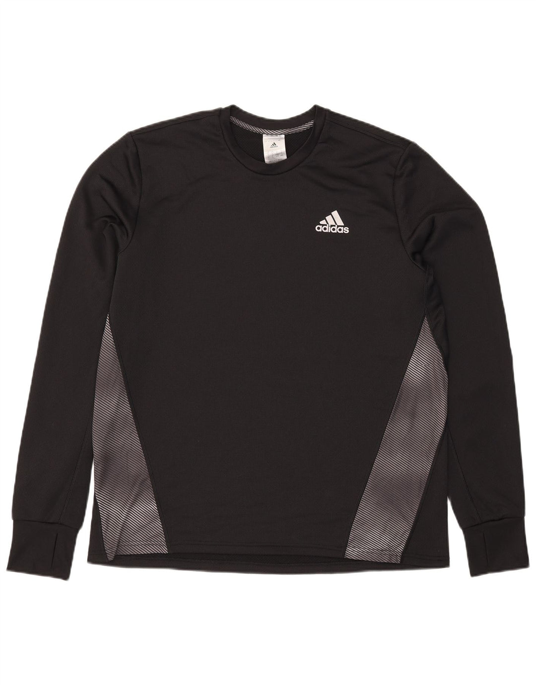 Adidas Mens Aeroready Top Manga Longa Grande Poliéster Colourblock Preto
