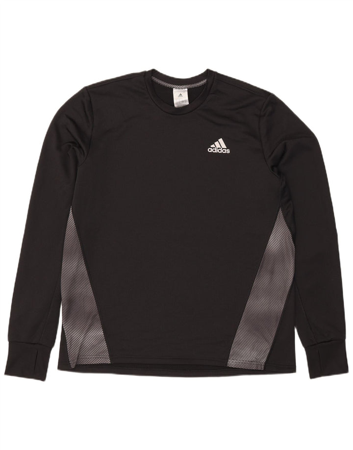 Adidas Mens Aeroready Top Manga Longa Grande Poliéster Colourblock Preto
