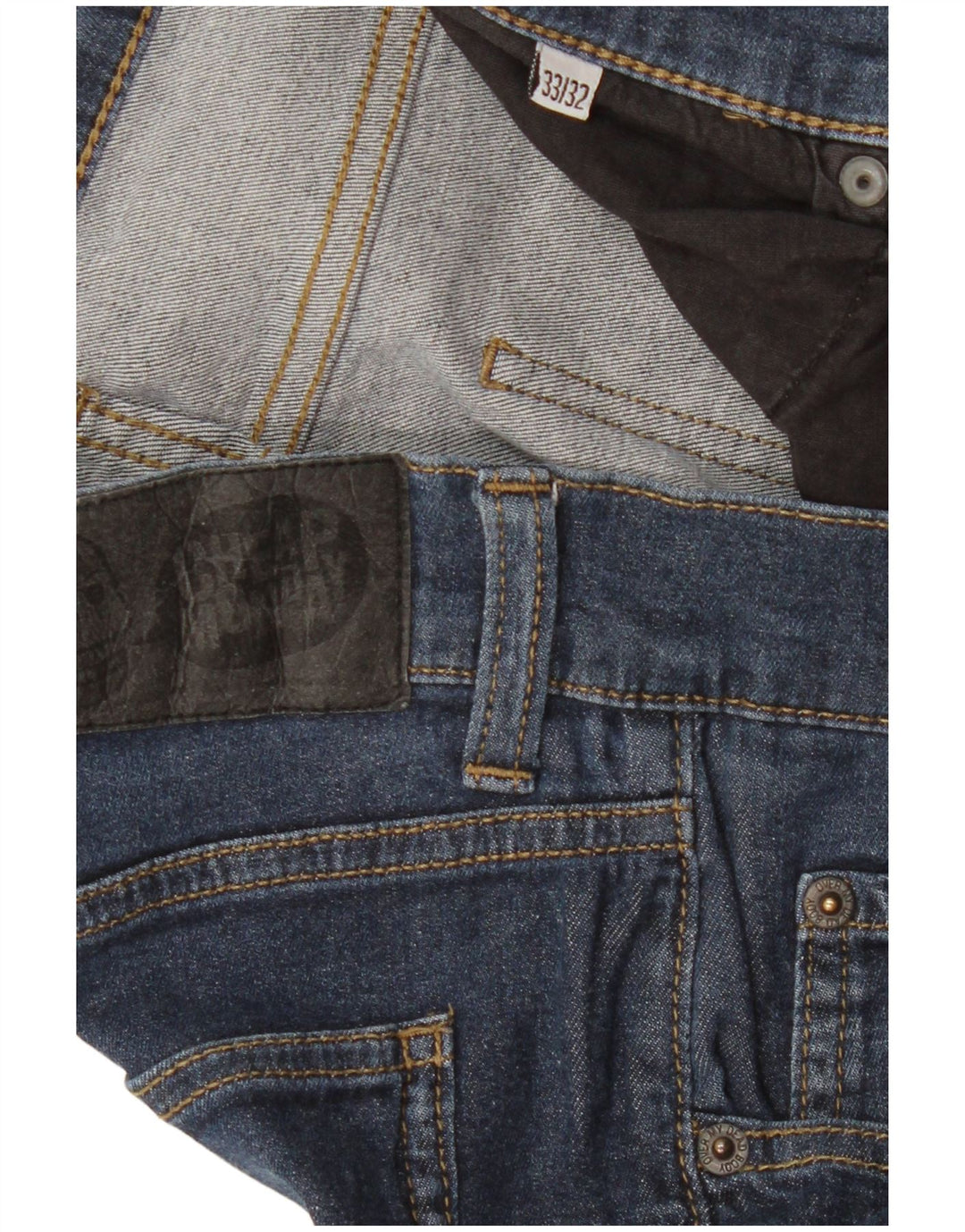 Segunda-feira barato Mens Jeans Slim W33 L32 Azul