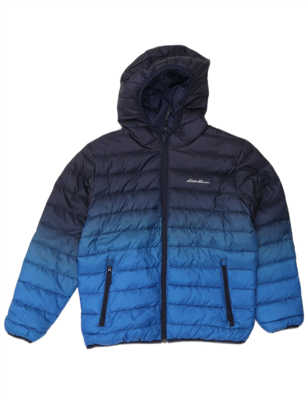 Jaqueta acolchoada com capuz para meninos Eddie Bauer 10-11 anos médio azul marinho