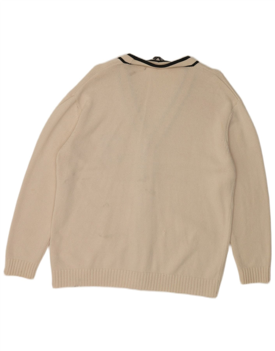 Suéter cardigã gráfico masculino Zara XL branco