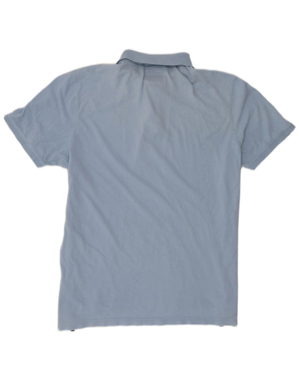 Camisa polo masculina 2XL de algodão azul da Crew Clothing
