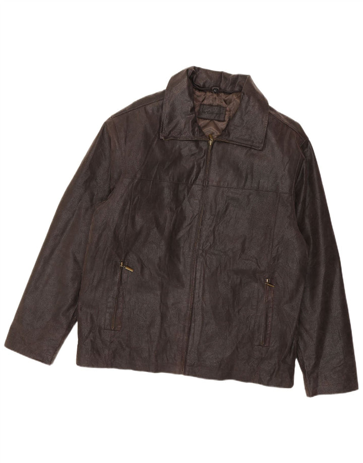 Jaqueta de couro masculina vintage Reino Unido 40 grande couro marrom