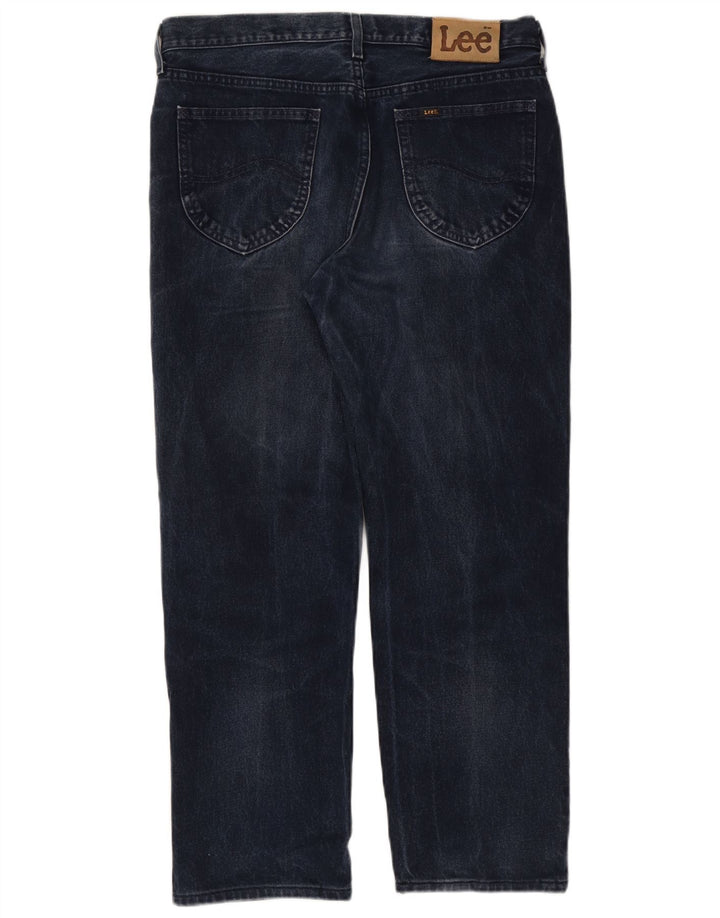 Lee Mens Chicago Straight Jeans W34 L28 Azul Marinho Algodão