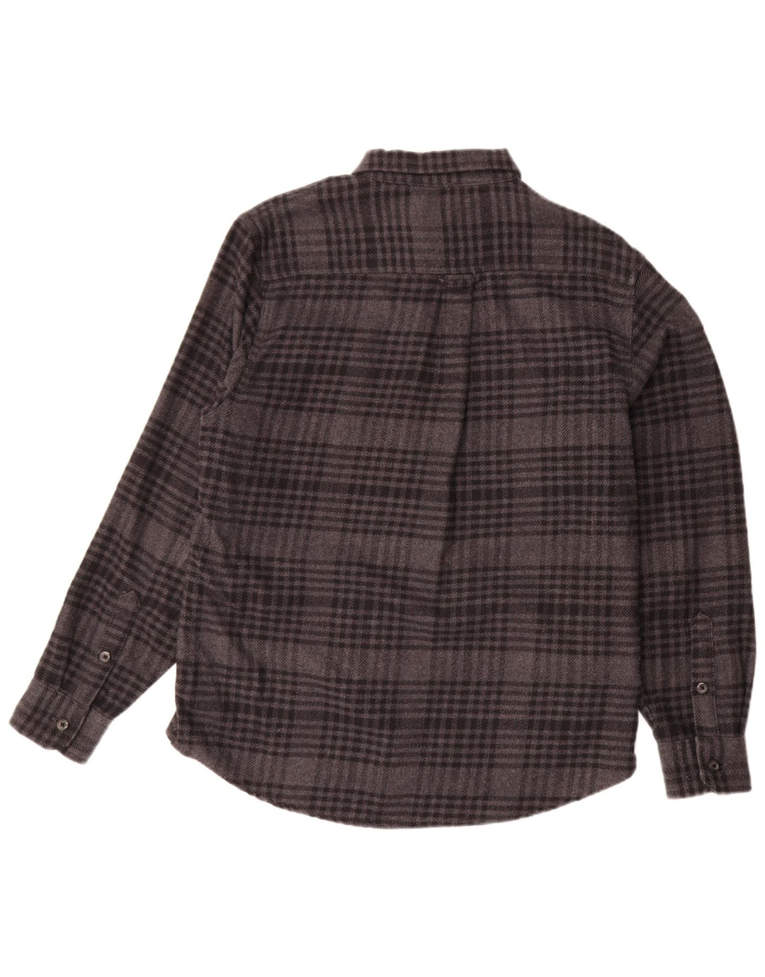 Camisa masculina de flanela ORVIS algodão xadrez cinza médio