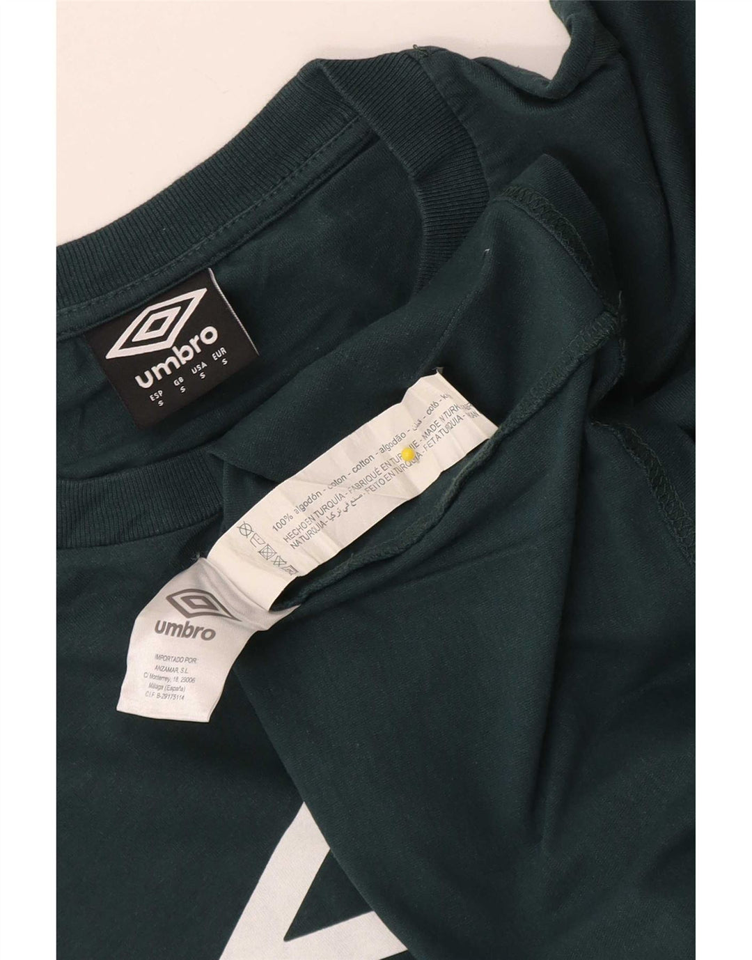 Umbro Camiseta masculina regular gráfica top pequeno algodão verde