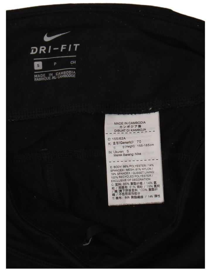 Leggings Nike Dri Fit Femininas UK 10 Pequenas Poliéster Pretas