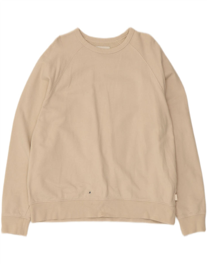 Suéter feminino Marks & Spencer Reino Unido 16 grande algodão bege