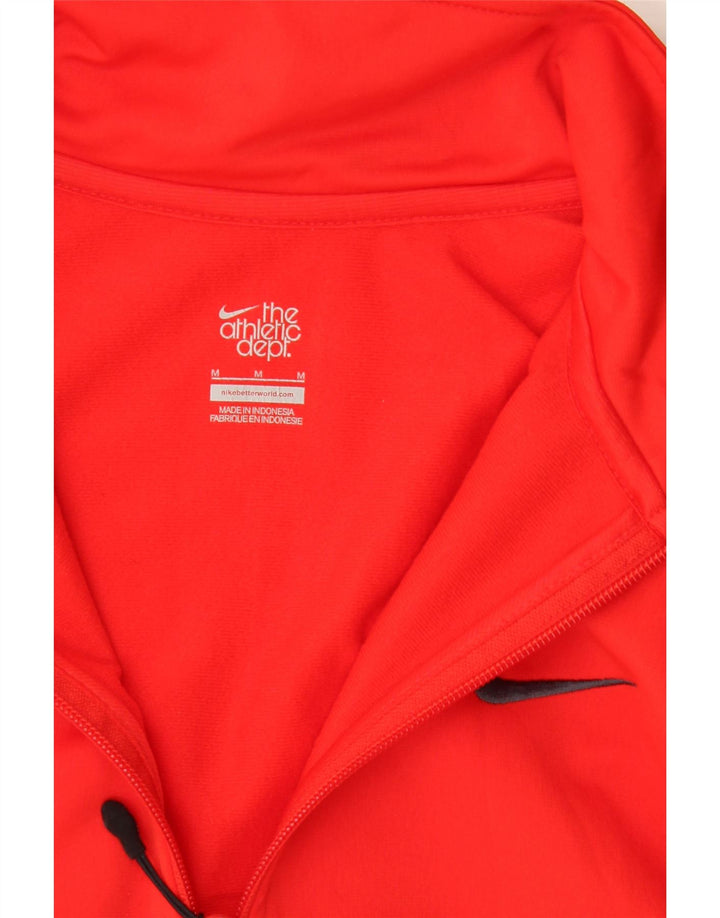 NIKE Mens Tracksuit Top Jacket Medium Red Colourblock