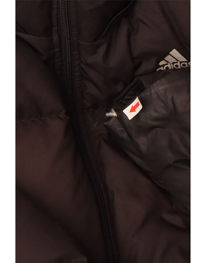 Jaqueta acolchoada masculina Adidas UK 40 grande poliéster preto