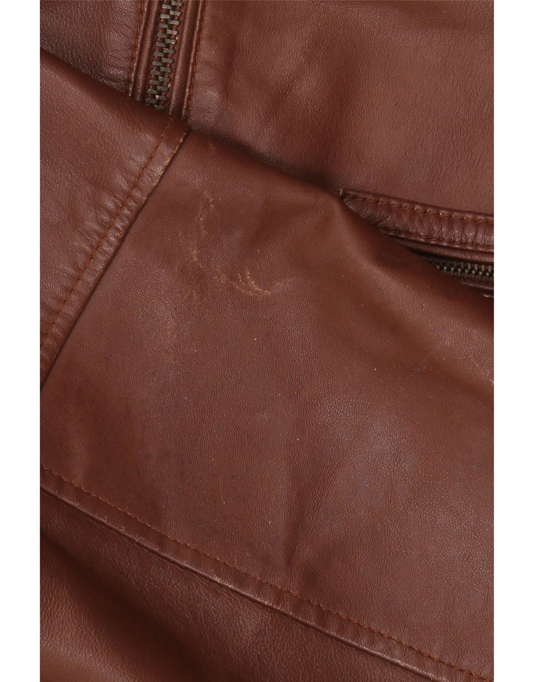 Jaqueta de couro bomber masculina autêntica Reino Unido 42 XL couro marrom