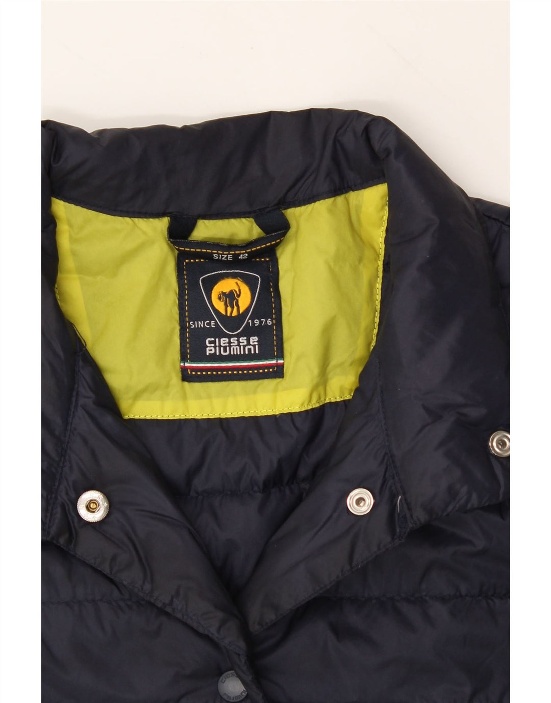 CIESSE PIUMINI Womens Padded Gilet IT 42 Medium Navy Blue Nylon Vintage Ciesse Piumini and Second-Hand Ciesse Piumini from Messina Hembry 