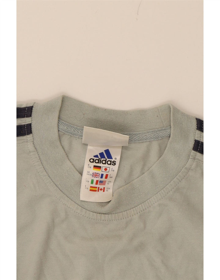 ADIDAS Boys T-Shirt Top 15-16 Years Grey Cotton Vintage Adidas and Second-Hand Adidas from Messina Hembry 