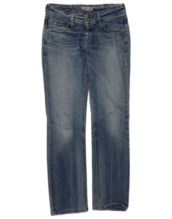Calça jeans feminina Levi's 571 Distressed Slim W29 L31 azul algodão