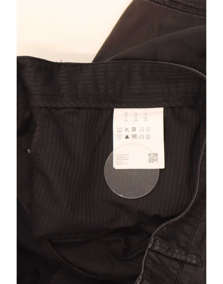 Hugo Boss Mens Chino Shorts W28 Pequeno Algodão Preto
