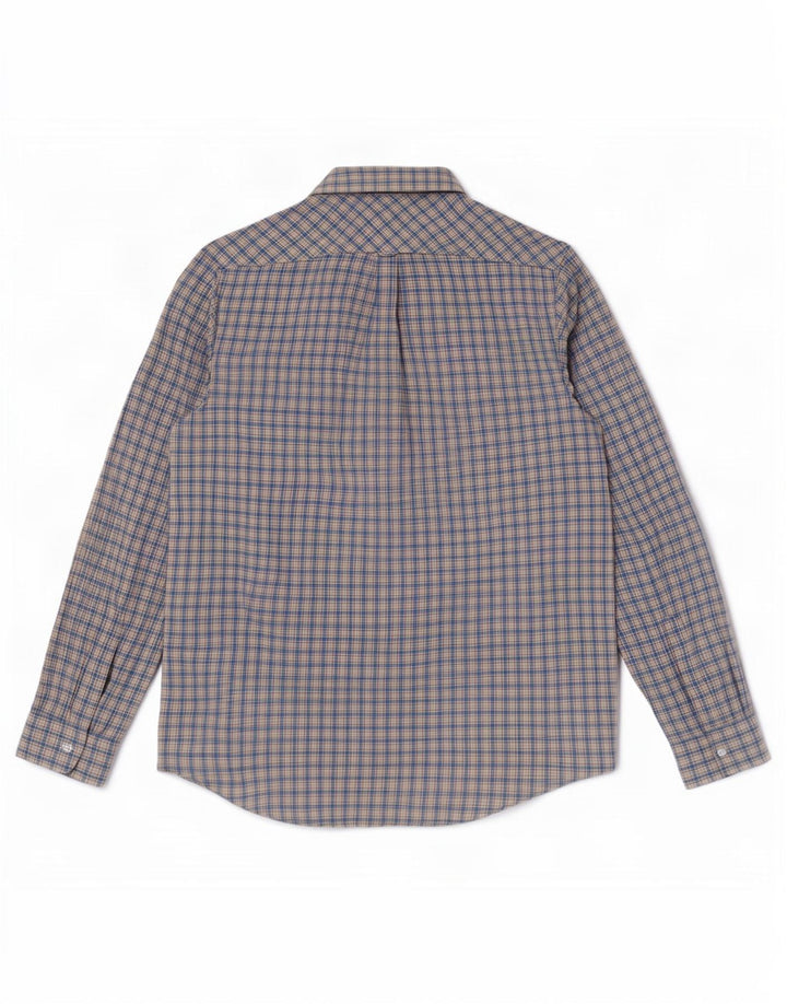 Camisa masculina de flanela James Pringle poliéster xadrez azul médio