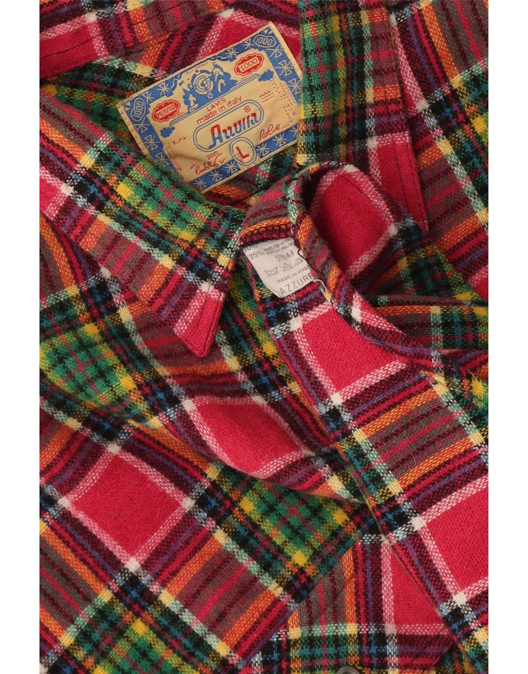 Camisa masculina de flanela Azzurra grande poliéster xadrez rosa