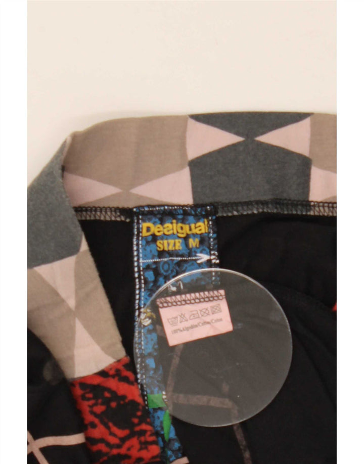 Desigual saia feminina gráfica linha A média W28 borboleta multicolorida