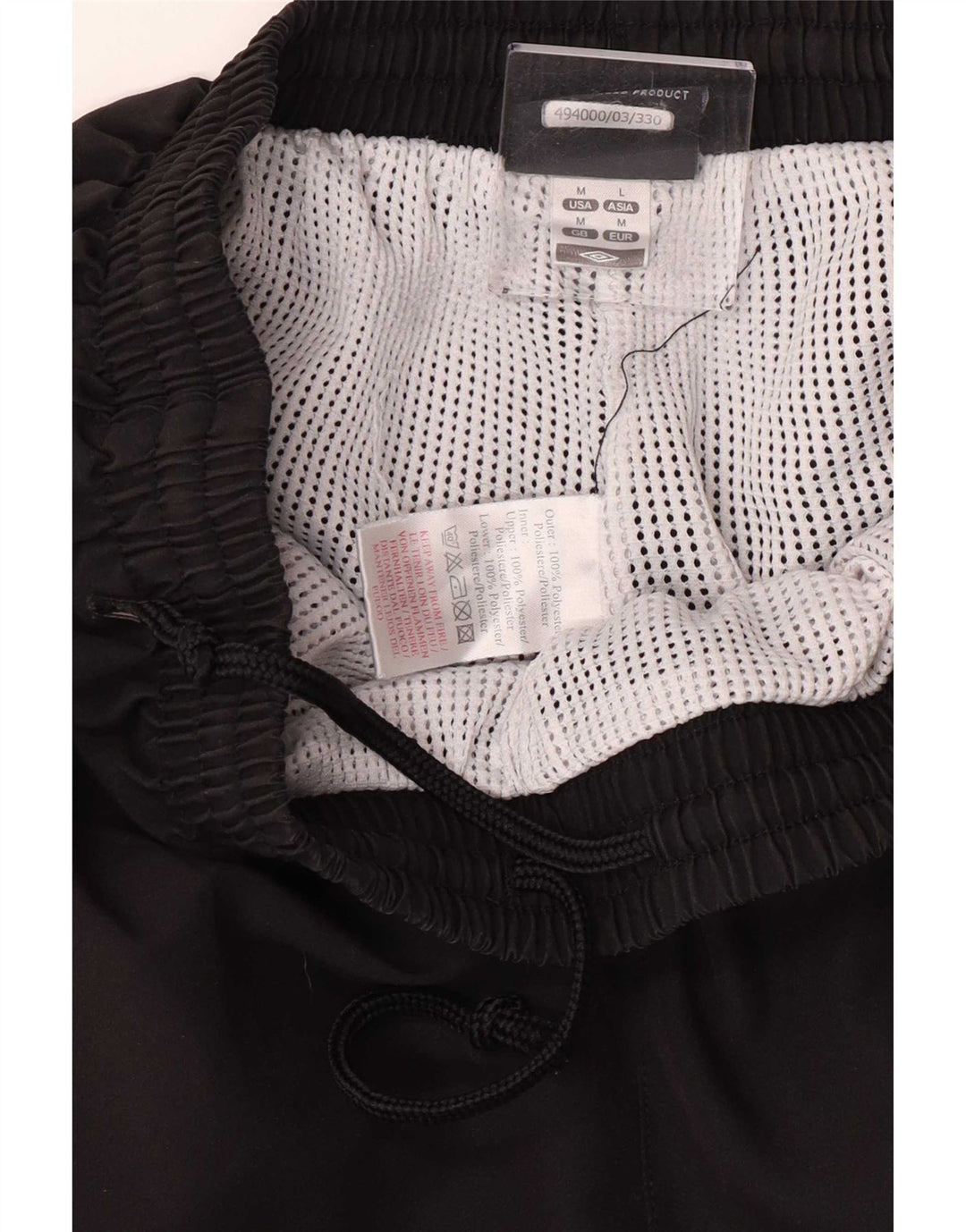 Umbro Calça de treino masculina Joggers poliéster preto médio