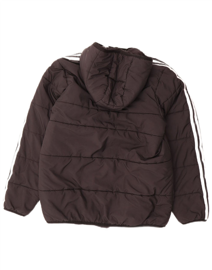 Casaco acolchoado com capuz Adidas Boys 13-14 anos preto poliéster