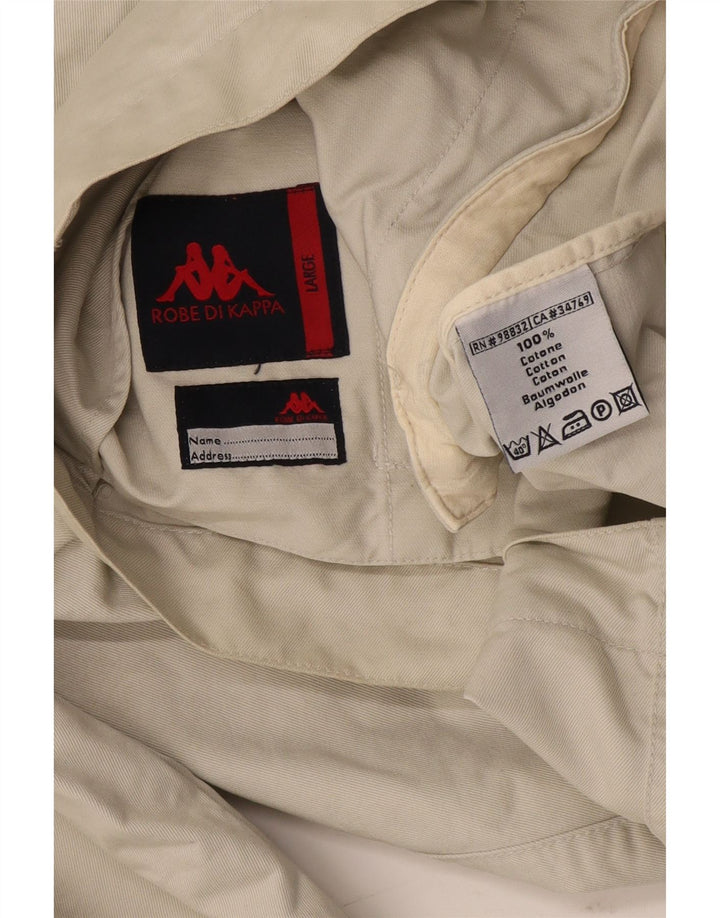 Jaqueta bomber masculina Kappa UK 40 grande algodão bege