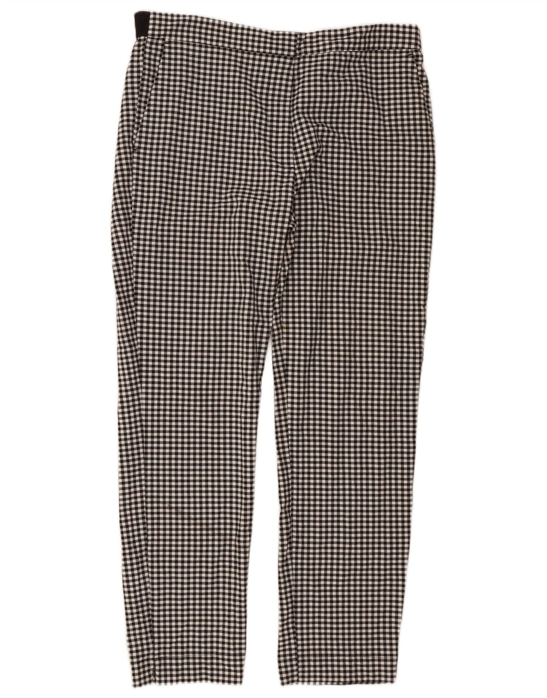 Calça Chino Slim Feminina Zara XL W32 L27 Preto Gingham Poliéster