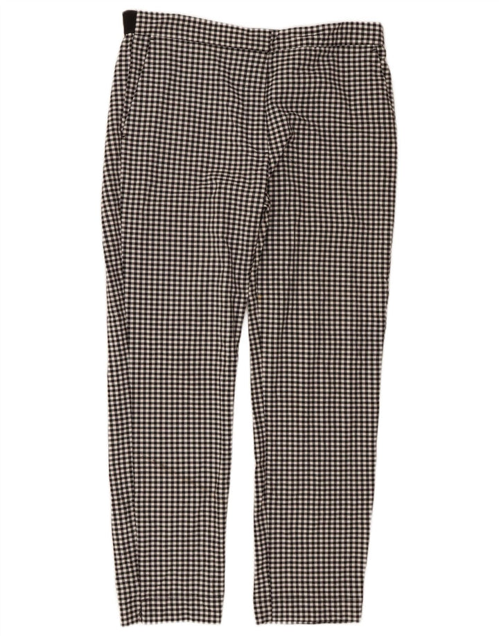 Calça Chino Slim Feminina Zara XL W32 L27 Preto Gingham Poliéster