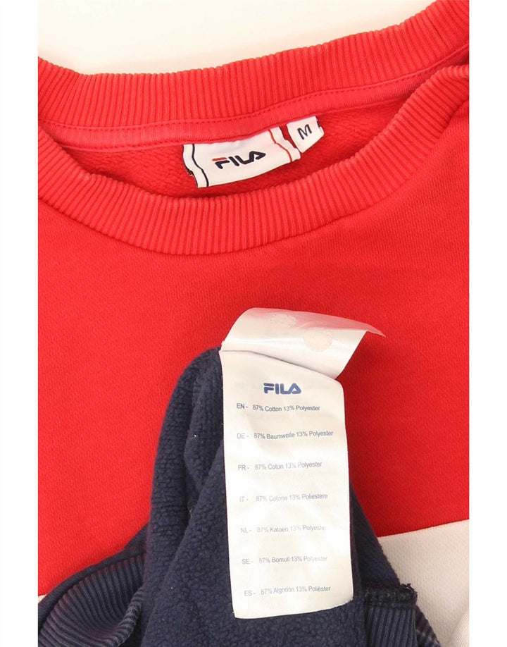 Fila Moletom Gráfico Masculino Jumper Médio Multicolorido Colorblock Algodão
