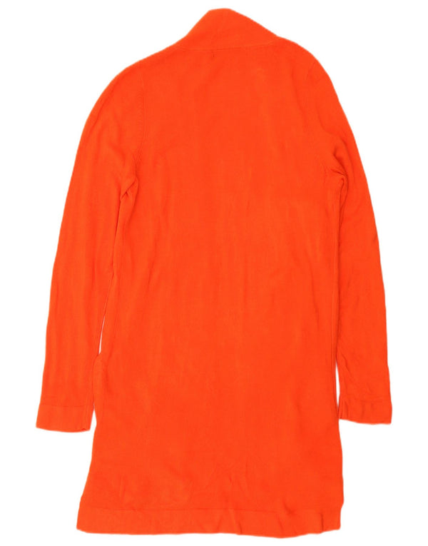 Marks & Spencer Suéter feminino Longline Open Cardigan Reino Unido 12 Médio Laranja