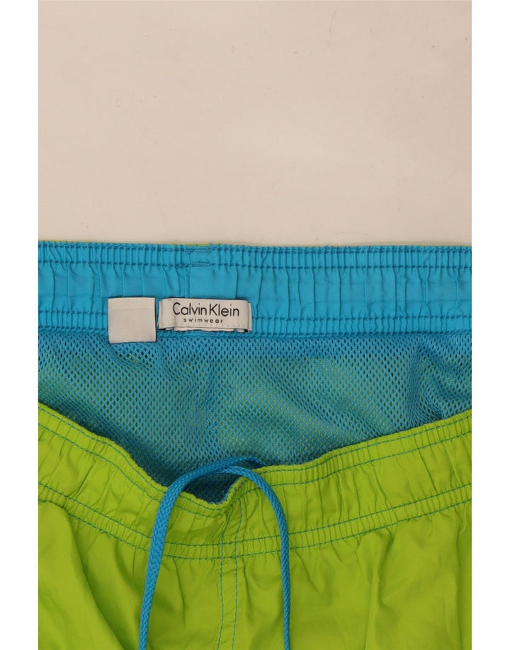 Shorts de natação feminino Calvin Klein gráfico UK 14 verde médio