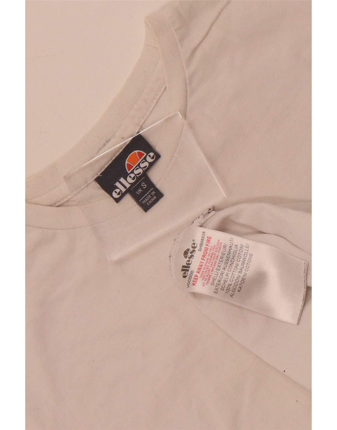 Camiseta masculina Ellesse top pequeno algodão branco