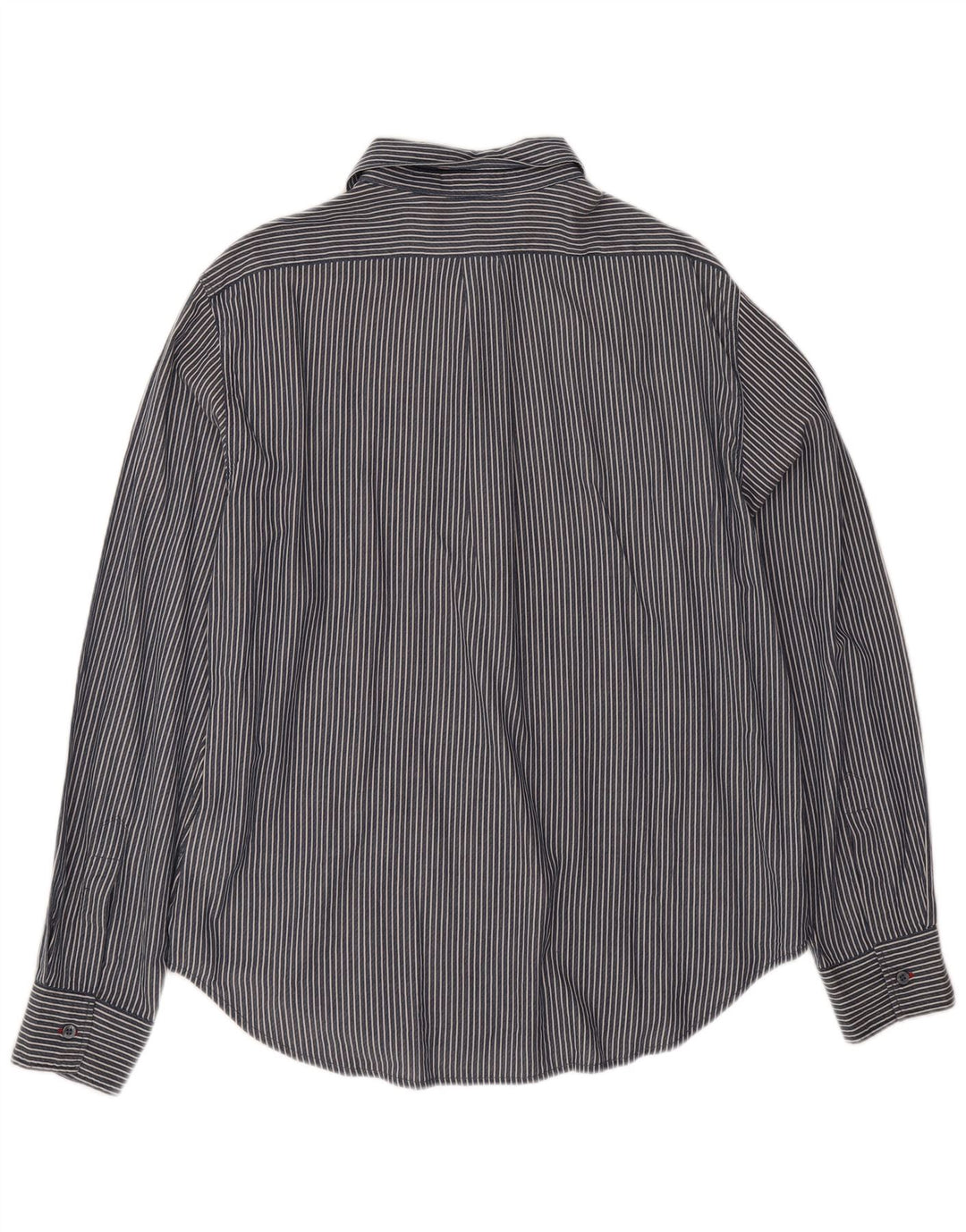 Camisa masculina Armani Jeans 3XL algodão listrado azul marinho