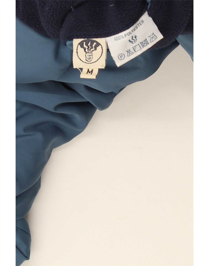 Fat Face Mens Zip Neck Reversível Fleece Jumper Médio Poliéster Azul Marinho