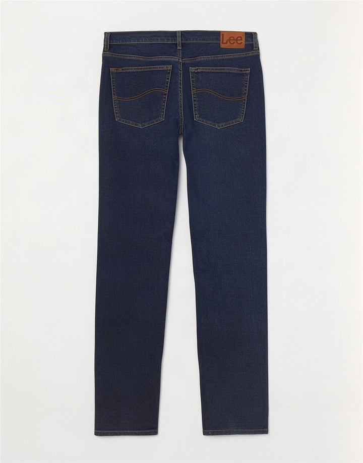 Lee Mens Brooklyn Straight Jeans W44 L34 Azul Marinho Algodão